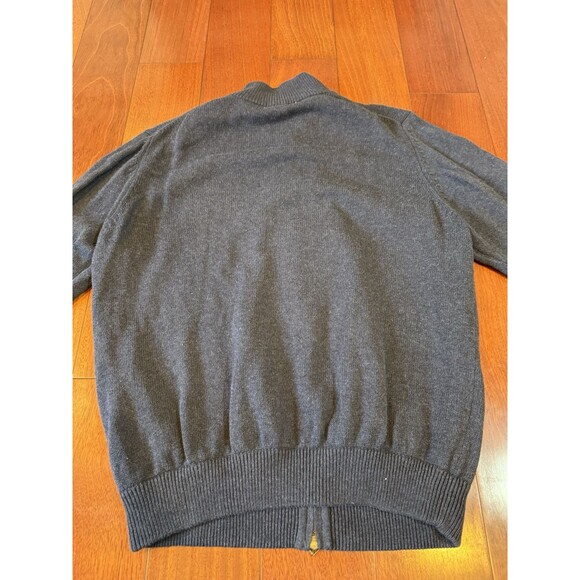 Johnston & Murphy Full Zip Sweater Knit Jacket Blue Sweatshirt Mens Size XL - Picture 10 of 15